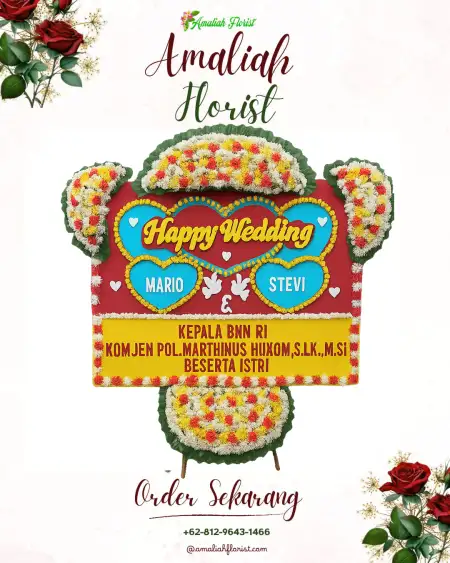 Papan Bunga Pernikahan greged